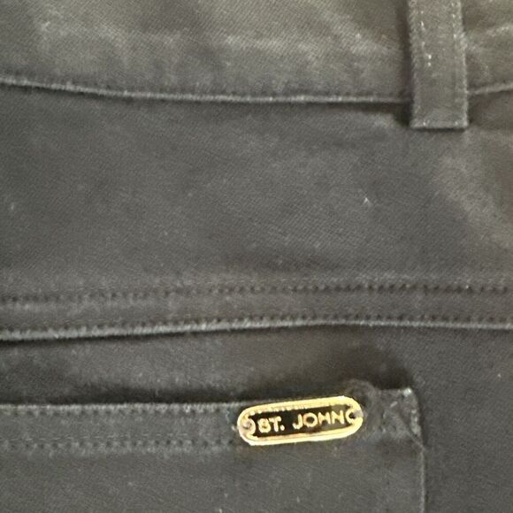St John Marie Gray Pants Sz4 Black Jeans Stretch High End Classy Old Money - Picture 13 of 13
